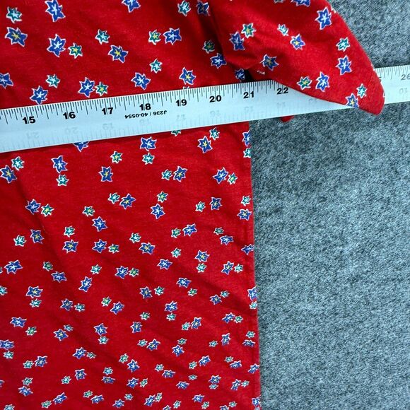 Northern Reflections T-Shirt Women L Large Red Floral Short Sleeve Crew Neck - Picture 5 of 7